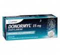DONORMYL 15mg Insomnie Occasionnelle Adulte 10 comprimés effervescents sécables-boîte bleu avec un  comprimé effervescent.