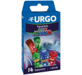 URGO Pansement Pj Masks - Boite bleu avec 3 personnages vert, bleu et rouge.