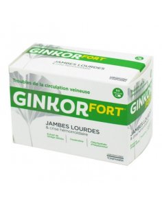 GINKOR FORT Extrait de Ginkgo Biloba - Boite blanche et verte.