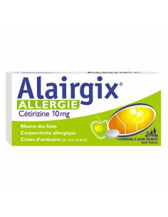 ALAIRGIX Allergie Cétirizine 7 Comprimés à Sucer