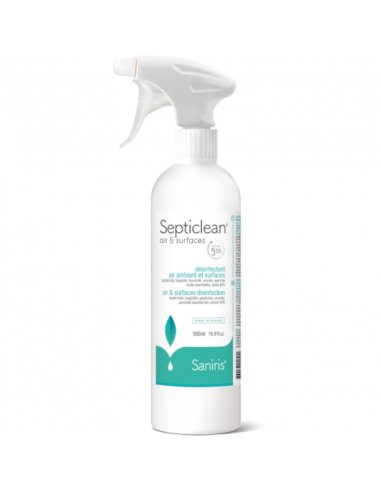 SANIRIS Spray désinfectant air ambiant et surfaces-flacon spray blanc