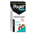 POUXIT SHAMPOO 250ml - Shampoing Anti-lentes et Anti-poux-boîte blanche et noir avec 2 enfants.