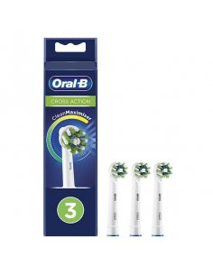 ORAL B Cross Action Clean Maximiser Brossettes de Rechange x3-boite bleue avec image tête de rechange brosse à dent