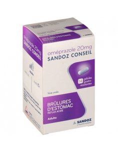 SANDOZ Oméprazole Brûlures d'Estomac et Reflux Acides 20 mg