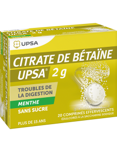 Citrate de Bétaïne UPSA Menthe Sans Sucre 2g