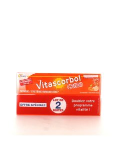 VITASCORBOL C 1000 Fatigue / Système Immunitaire Lot de 2 Boîtes