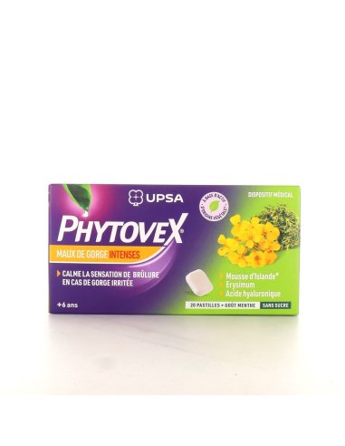 PHYTOVEX Maux de Gorge Intenses - 20 pastilles