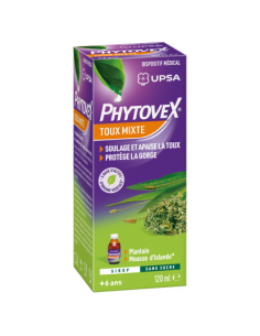 PHYTOVEX Toux Mixte Sirop - 120 ml - Boite violette et verte