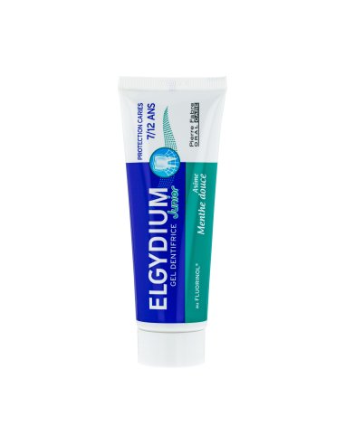 ELGYDIUM Junior Dentifrice menthe douce 2. tube blanc, bleu et vert