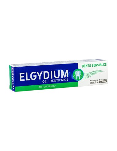ELGYDIUM Dents sensibles 1. Boîte blanche, bleu et verte.