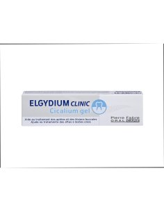 ELGYDIUM CLINIC Cicalium Gel 1. Boîte blanche et grise.