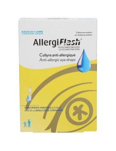 ALLERGIFLASH Collyre Anti-Allergique. Boîte blanche et jaune