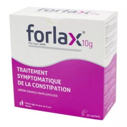 FORLAX 10g Traitement Symptomatique de la Constipation - boite rose et blanche