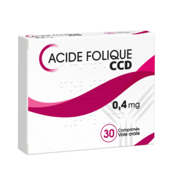 CDD Acide Folique 0,4mg - 30 comprimés