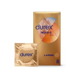 DUREX NUDE Préservatifs en Latex Ultra-Fins XL x8