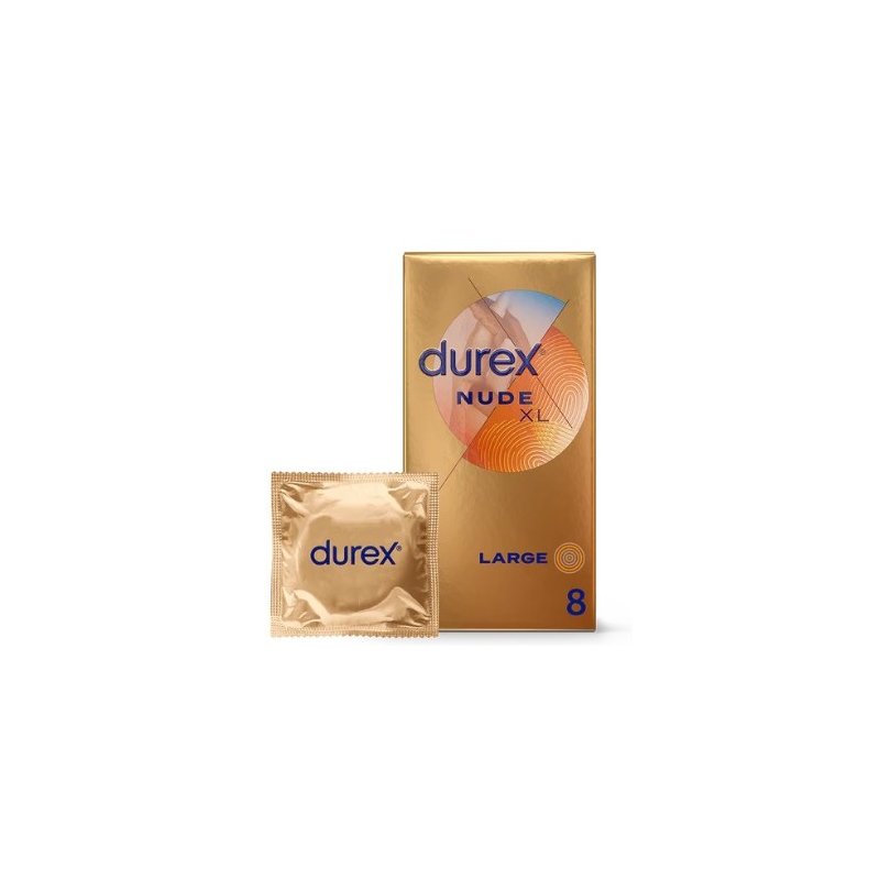 DUREX NUDE Préservatifs en Latex Ultra-Fins XL x8