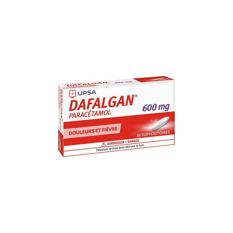 DAFALGAN 600 mg 10 suppositoires