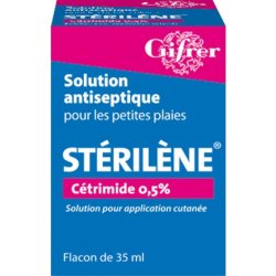GIFRER Stérilène Solution Antiseptique 35 ml - Boîte bleu et rose.