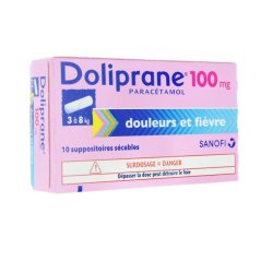 DOLIPRANE Paracétamol 100 mg 10 Suppositoires sécables