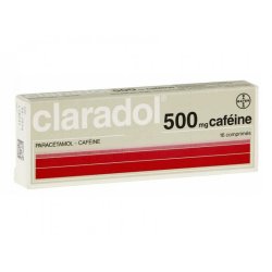 CLARADOL 500mg Caféine 16 Comprimés