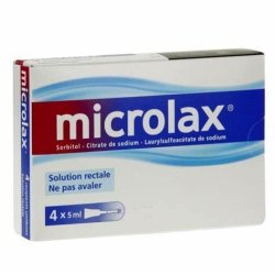 Microlax adulte traitement constipation occasionnelle par lavement