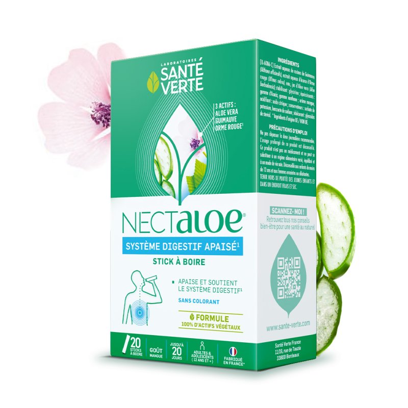 SANTE VERTE Nectaloe Stick - boite verte et blanche