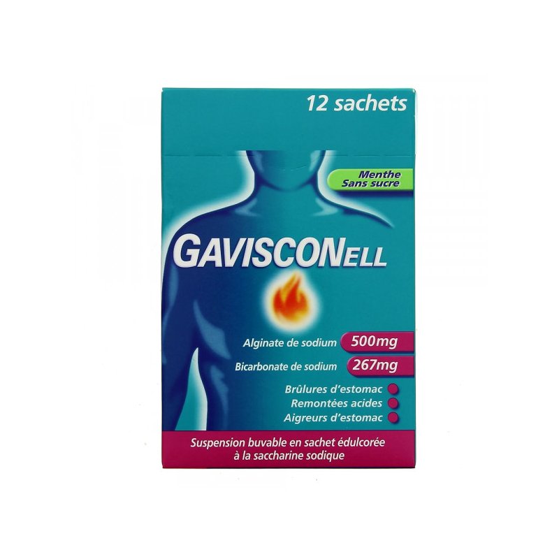 GAVISCONELL Menthe Sans Sucre - 12 sachets