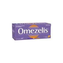 Omezelis Comprimés. Boite violette et orange.