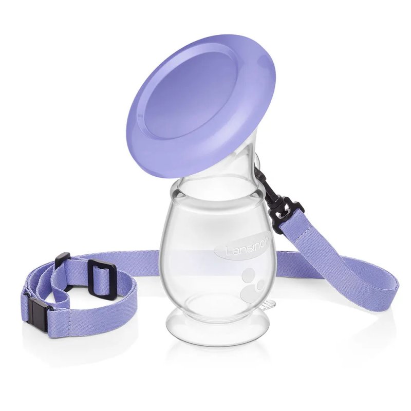 LANSINOH Tire-Lait Silicone - tire lait transparent et violet