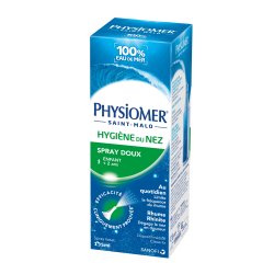 SANOFI PHYSIOMER Spray nasal Doux- Nez bouché rhume et sinusite-Boîte bleue et verte