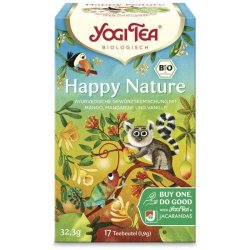 YOGI TEA Happy Nature. Boite multi- couleurs avec des animaux sur une branche.