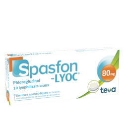 SPASFON LYOC 80mg - mal de ventre - posologie adulte et enfant - boite de 10 comprimés