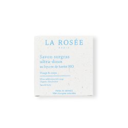 LA ROSÉE Savon Surgras Ultra-Doux au Beurre de Karité BIO 100g packaging