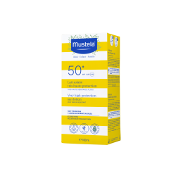 MUSTELA-Lait-Solaire-50+-100ml-blanc-jaune