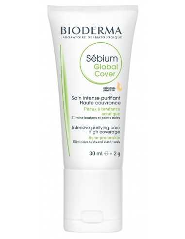 BIODERMA SEBIUM Global Cover Soin purifiant- Tube blanc et vert