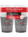 VICHY HOMME déodorant à bille anti-trace x2-pack de 2 déodorants noirs