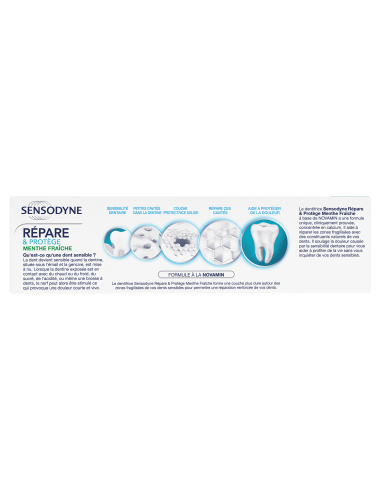 SENSODYNE Dentifrice répare & protège menthe fraîche