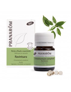 PRANAROM Perles d'huile essentielle Ravintsara Bio