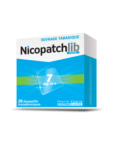 NICOPATCHLIB Nicotine 7mg-boite bleue et blanche