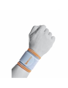 SPORACTIV Poignet élastique réglable-bandeau pour poignet à scratch, gris, aux bordures oranges