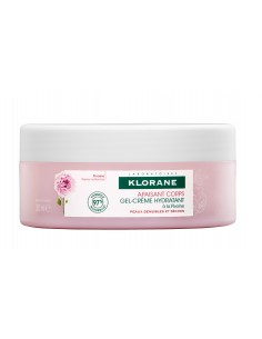 KLORANE Gel-crème hydratant et apaisant à la Pivoine - 200  ml- pot de gel crème rose à la pivoine