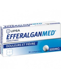 EFFERALGANMED 500 mg comprimés paracétamol douleurs et fièvre-boite bleue et blanche efferalganmed