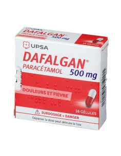 DAFALGAN 500 mg gélules paracétamol douleurs et fièvre - Boîte blanche et rouge