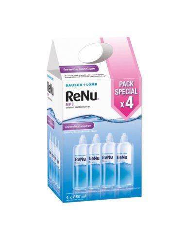 ReNu Solutions Multifonctions Lentilles Pack Spécial x4- Boîte blanche et bleue
