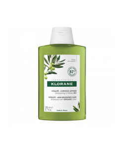 KLORANE Shampoing épaisseur à l'extrait d'Olivier BIO- Flacon vert image feuilles d'olivier
