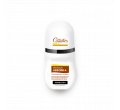ROGÉ CAVAILLÈS Déodorant Absorb+ Invisible 48H 50 ml - Flacon roll'on blanc, étiquette marron et jaune.