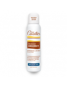 ROGÉ CAVAILLÈS Déodorant Absorb+ Spray 150 ml - Flacon spray blanc étiquette marron