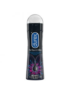 DUREX gel lubrifiant Perfect Gliss- Soulage l'inconfort de la sécheresse-Tube noir avec image goutte d'eau noire